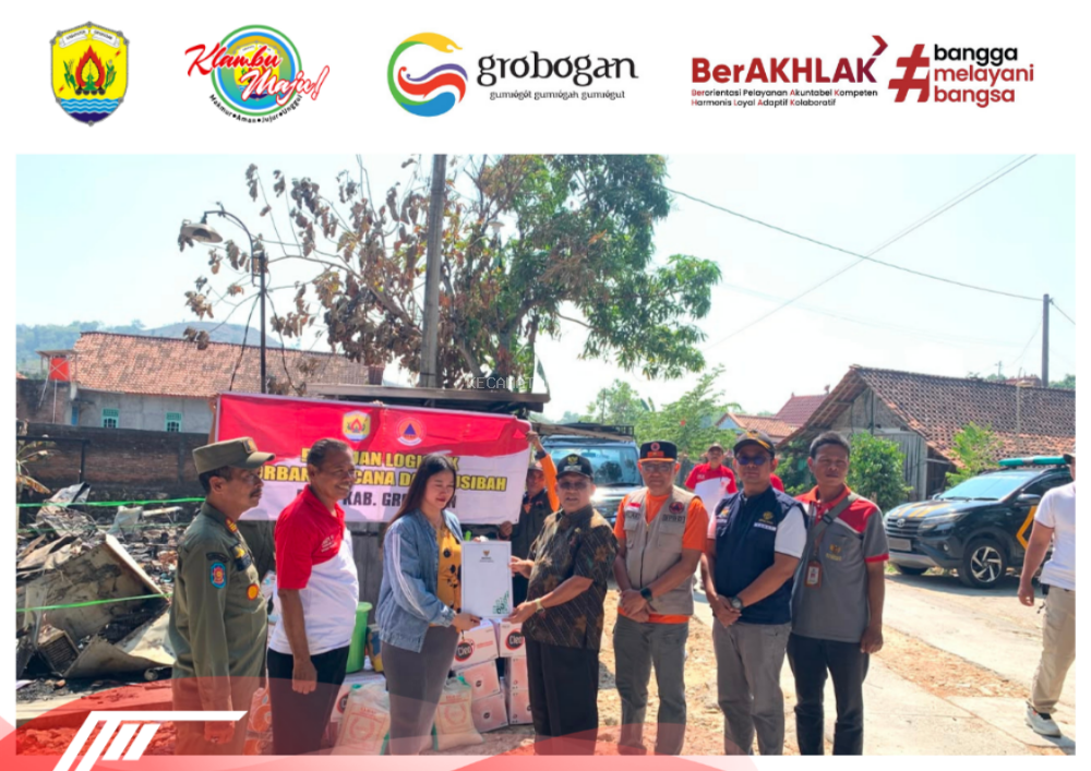 Wakil Bupati Grobogan Serahkan Bantuan kepada Korban Kebakaran di Desa Taruman