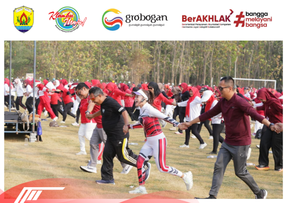 Kecamatan Klambu Gelar Senam Sehat dan Lomba Antarinstansi Semarak HUT ke-81 Kemerdekaan RI